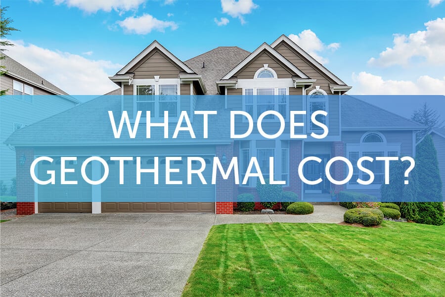 image of house with text what does geothermal cost